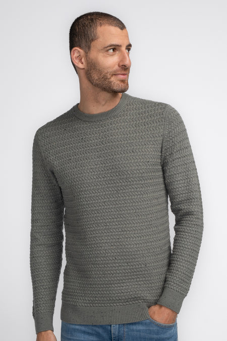 Pull à col rond - vert