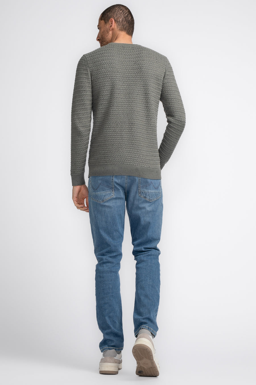 Pull à col rond - vert - Petrol Industries®