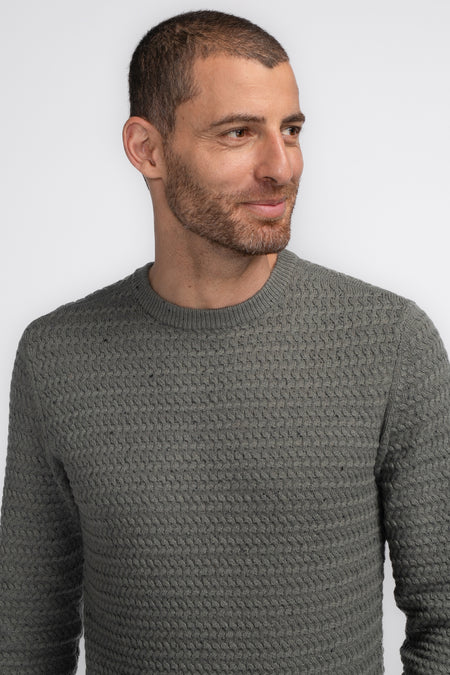 Pull à col rond - vert