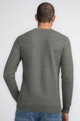 Pull à col rond - vert - Petrol Industries®