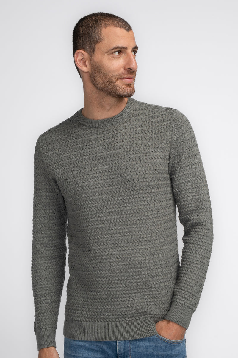 Pull à col rond - vert