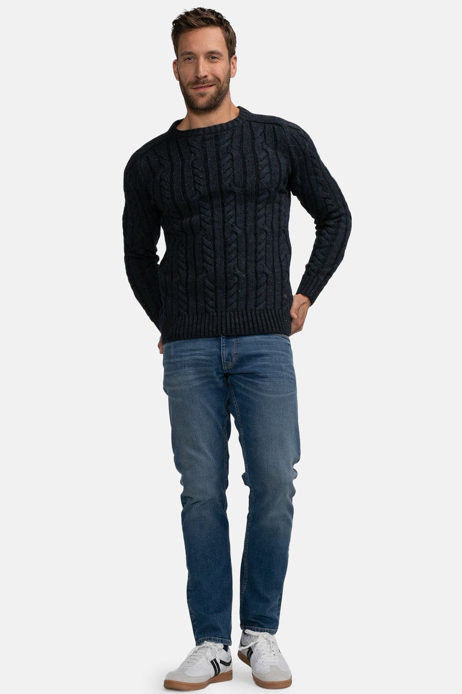 Pull à col rond - bleu - Petrol Industries®