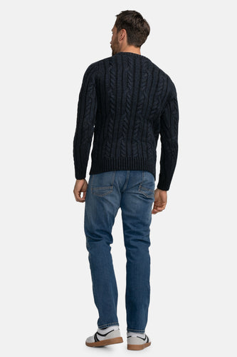 Pull à col rond - bleu - Petrol Industries®