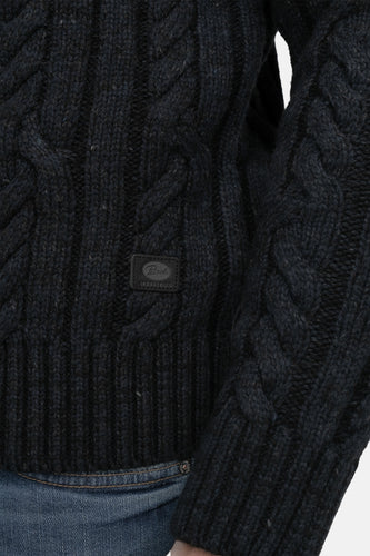 Pull à col rond - bleu
