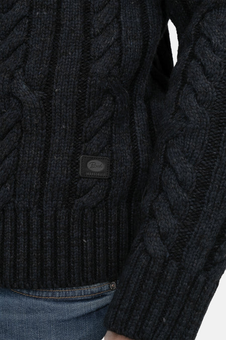 Pull à col rond - bleu