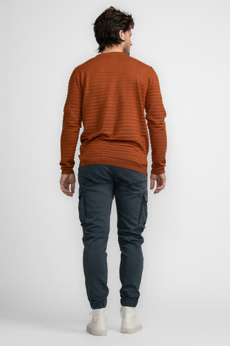 Pull à col rond - cognac