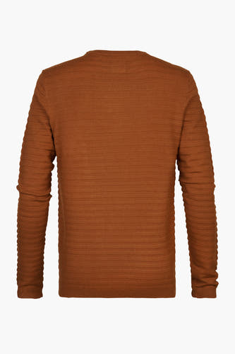 Pull à col rond - cognac