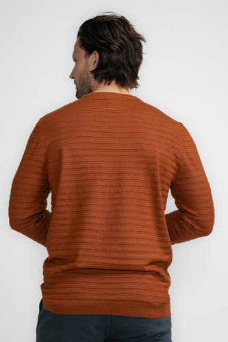 Pull à col rond - cognac