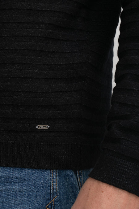Pull à col rond - noir