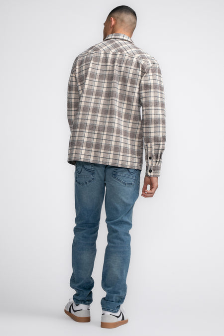 Chemise à manches longues - brun