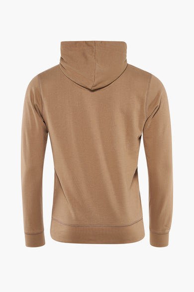 Gilet beige avec capuche de Petrol Industries, vue arrière, avec des manches longues et un design simple.