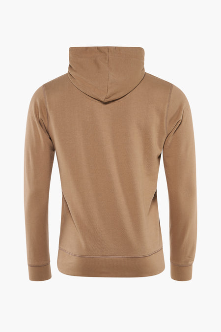 Gilet beige avec capuche de Petrol Industries, vue arrière, avec des manches longues et un design simple.