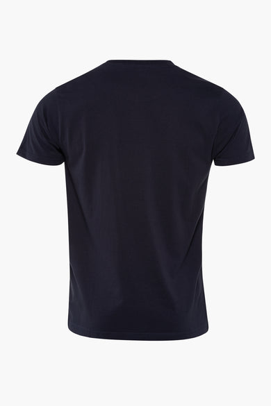 T-shirt bleu à manches courtes de Petrol Industries®, vue arrière.