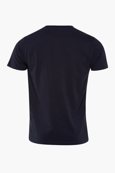T-shirt bleu à manches courtes de Petrol Industries®, vue arrière.