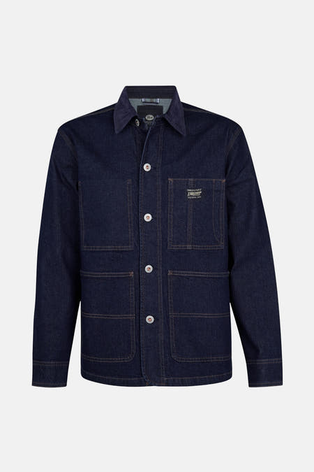 Veste en jeans bleu de Petrol Industries®, avec des poches cousues et une fermeture à boutons.