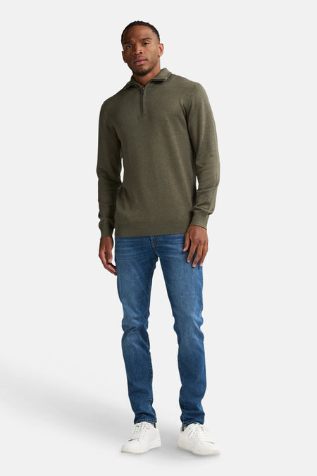 Pull à col rond - vert