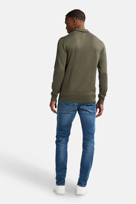 Pull à col rond - vert