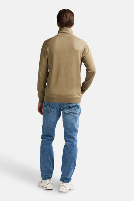 Pull à col rond - beige