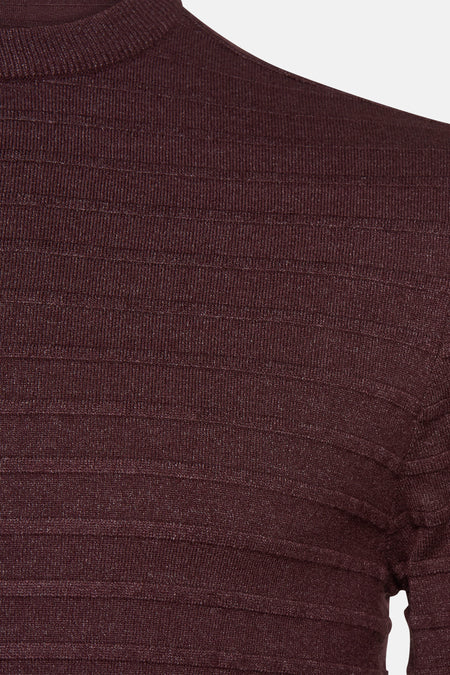 Pull à col rond - bordeaux