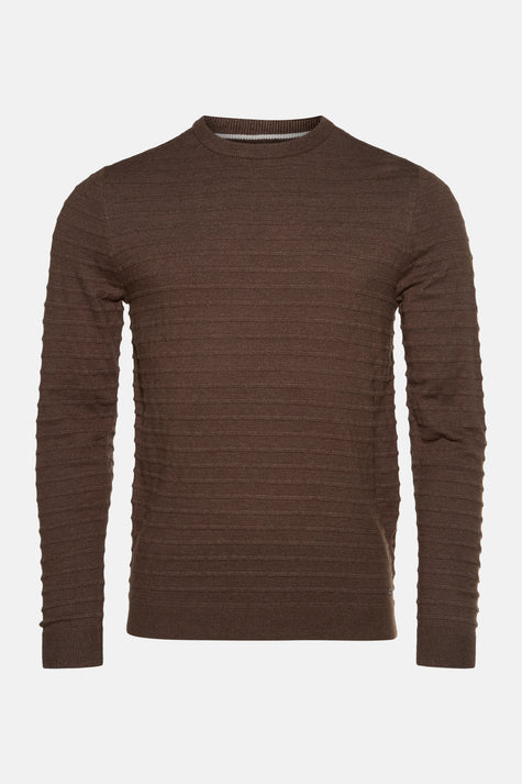 Pull à col rond - brun