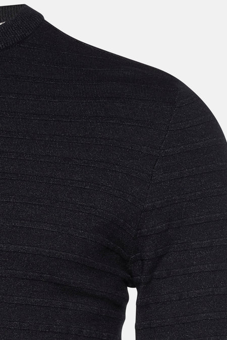 Pull à col rond - noir