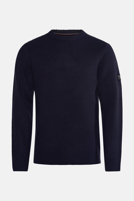 Pull à col rond - bleu