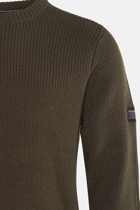 Pull à col rond - Kaki