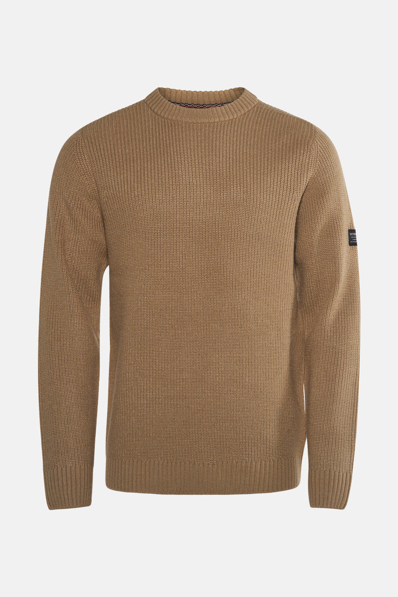 Pull à col rond - Beige