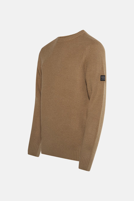 Pull à col rond - Beige