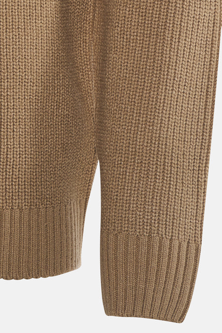Pull à col rond - Beige
