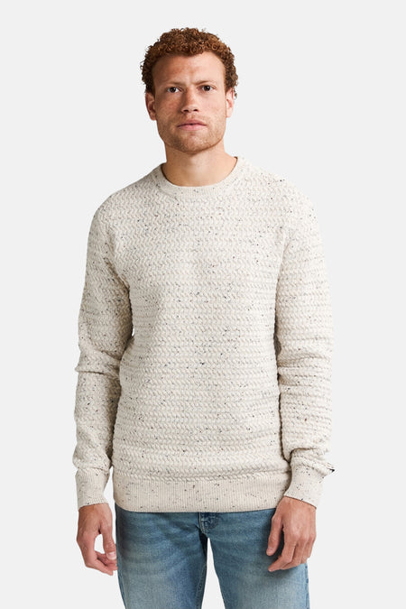 Pull à col rond - écru