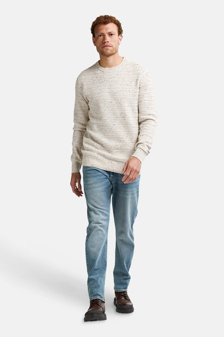 Pull à col rond - écru