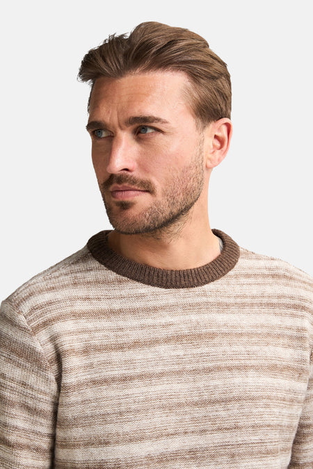 Pull à col rond - beige