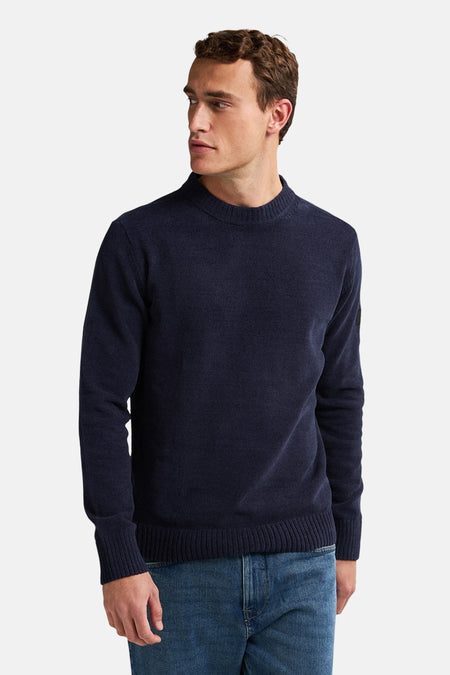 Pull à col rond - bleu