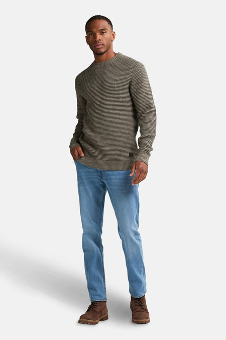 Pull à col rond - vert