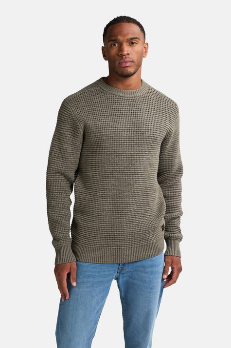 Pull à col rond - vert