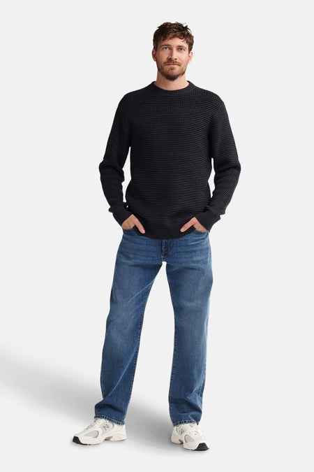 Pull à col rond - noir