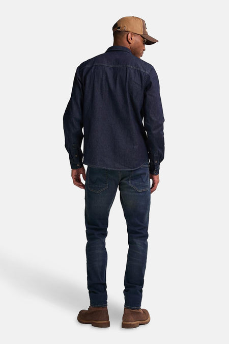 Chemise à manches longues - Dark blue denim