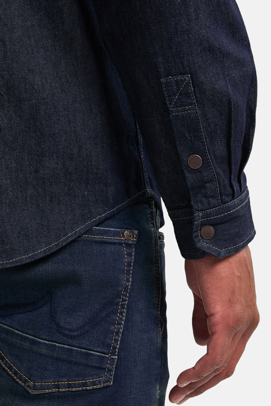 Chemise à manches longues - Dark blue denim