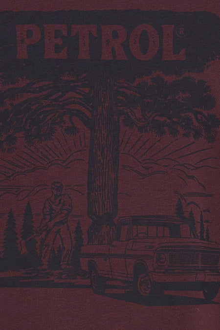 T-shirt à manches courtes - bordeaux