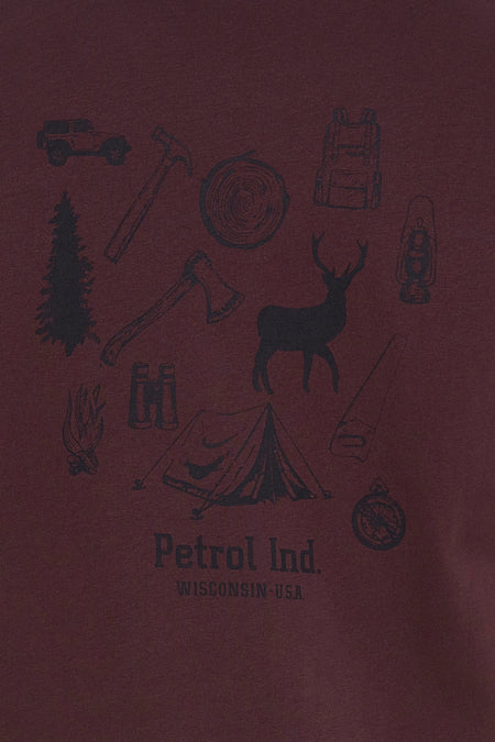 T-shirt à manches courtes - bordeaux