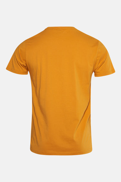Geel T-shirt met korte mouwen van Petrol Industries®, achterkant weergegeven, effen ontwerp.