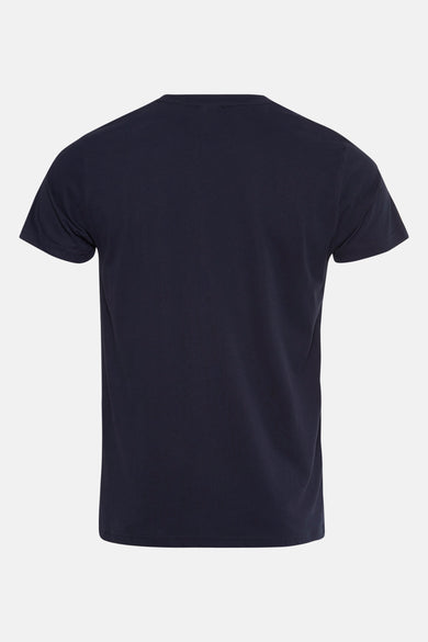 T-shirt bleu à manches courtes de Petrol Industries®, tissu uni et manches courtes.