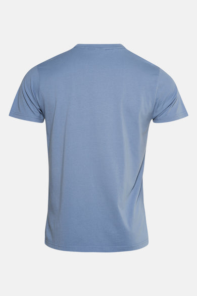 T-shirt bleu à manches courtes de Petrol Industries, avec un dos uni.