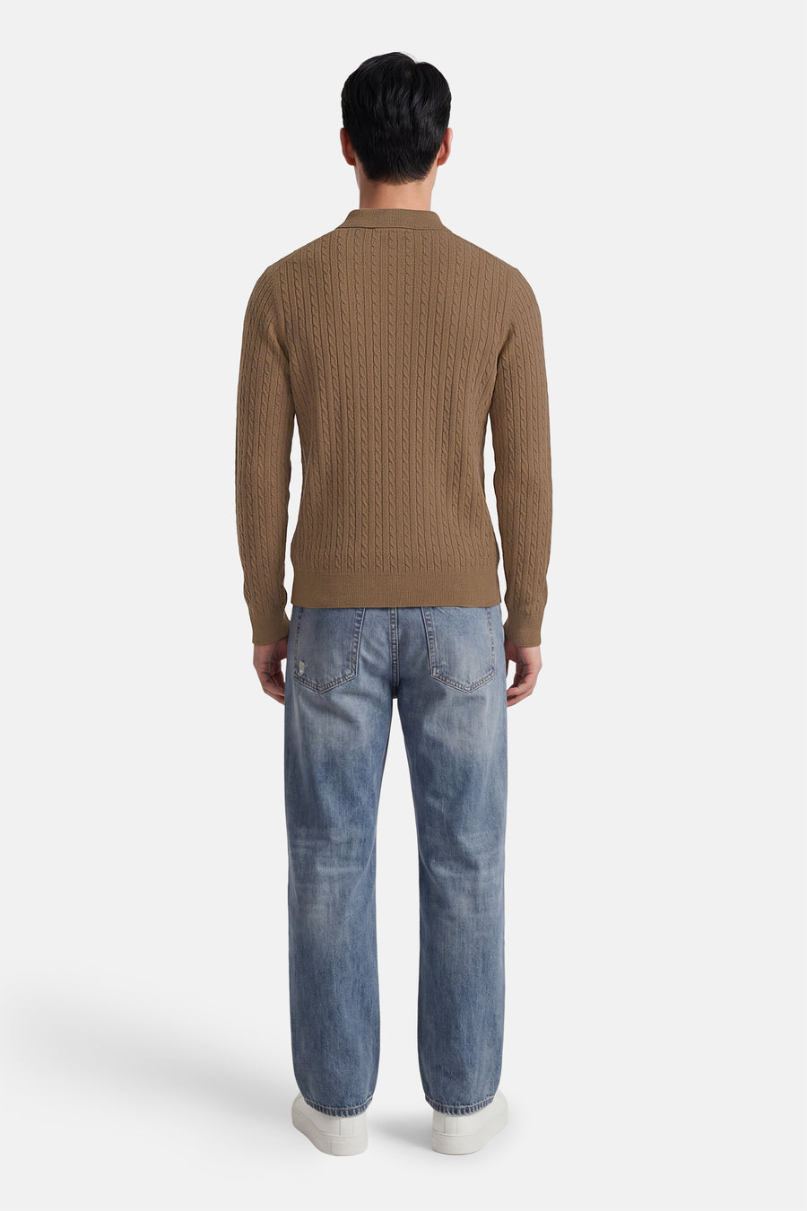 Pull col O - beige