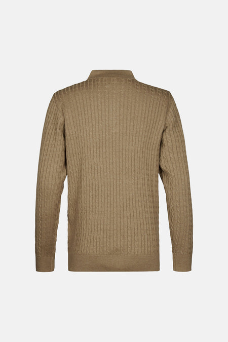 Pull col O - beige