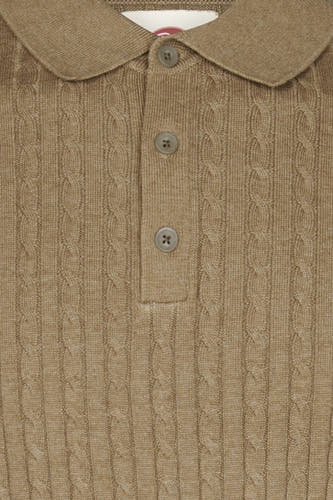 Pull col O - beige