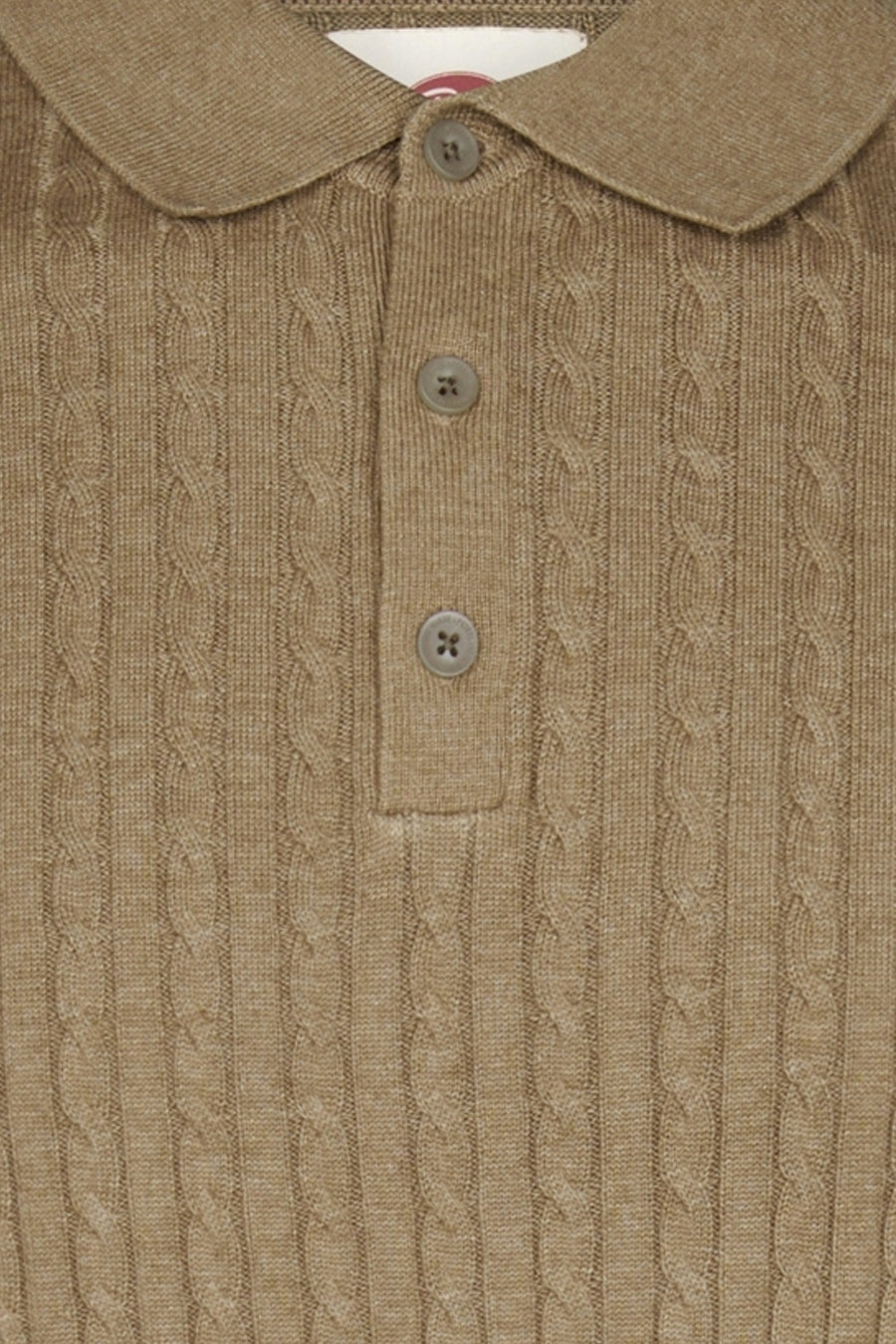 Pull col O - beige
