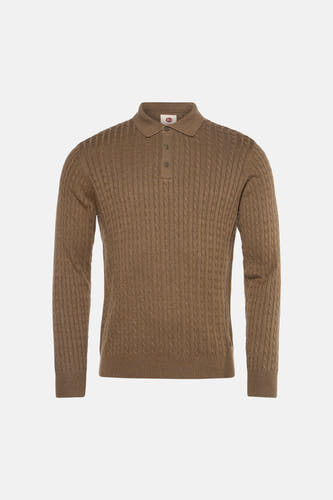 Pull col O - beige