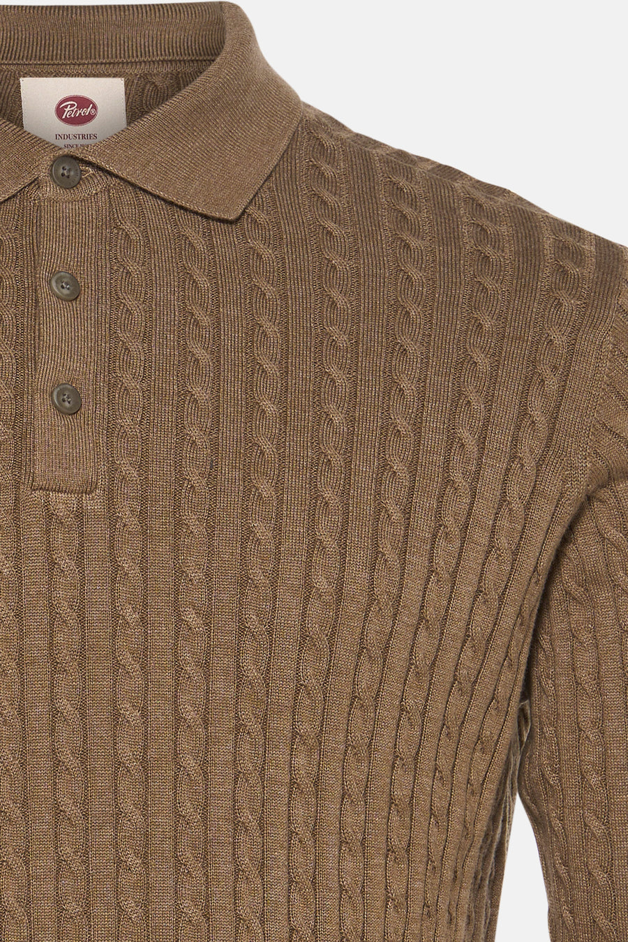 Pull col O - beige